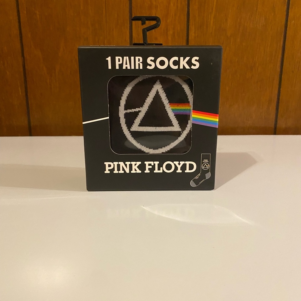 🔴Pink Floyd Black Socks with Rainbow Accent